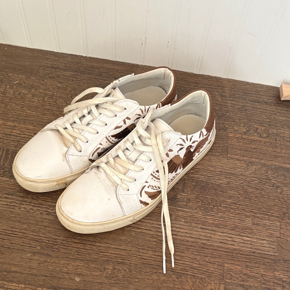 Brown and White Women's Sneakers